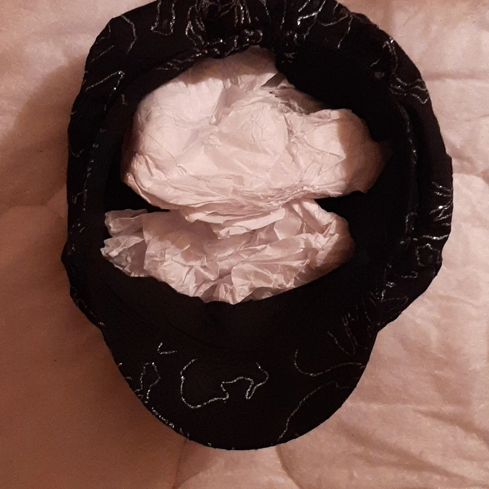 NEW, SILVER METALLIC & BLACK WOMENS CAP APPLEJACK HAT, Posh keeps $6